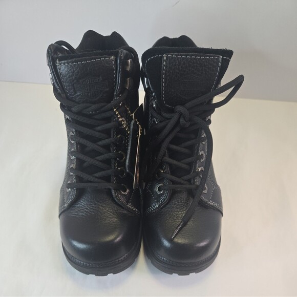Harley Davidson Women’s Tyler Ankle Boots 84280 Black Leather Size 5.5 - Picture 8 of 8